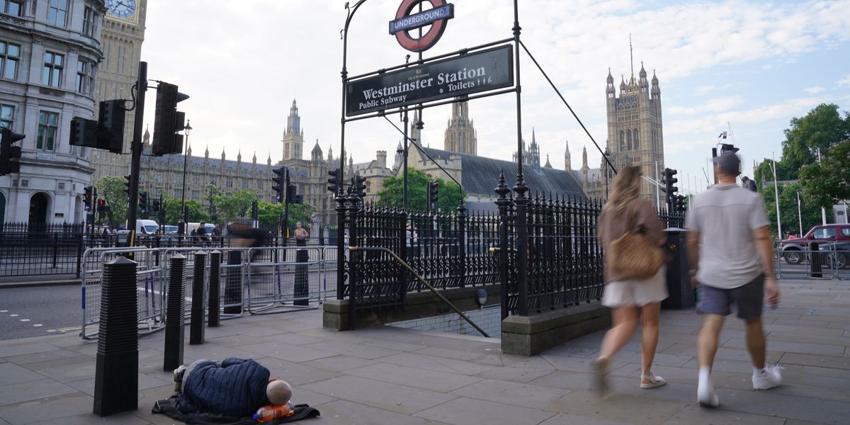 NextImg:Asylum seekers sleeping rough outside London landmarks spotted throwing belongings in flowerbeds and urinating in public