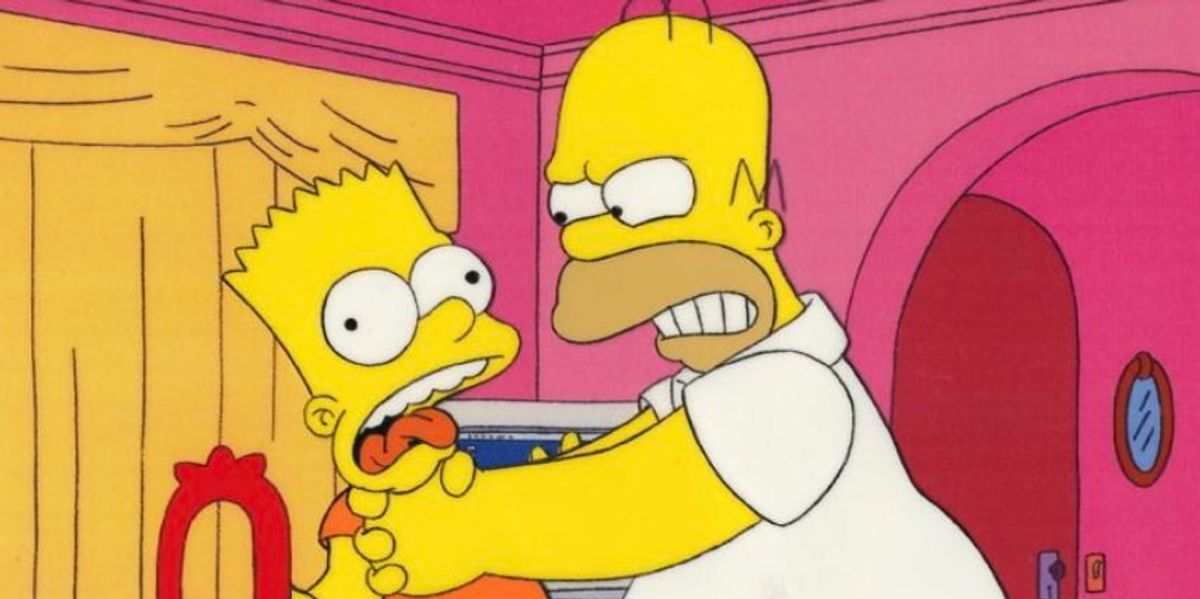 NextImg:The Simpsons accused of going 'woke' as it stops Homer and Bart strangling joke