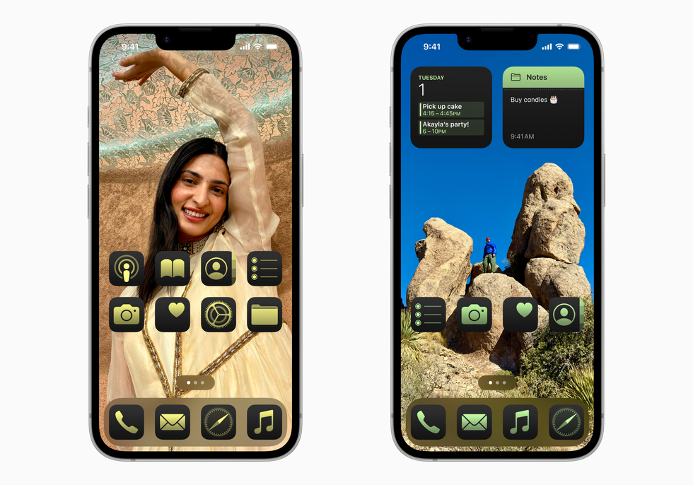 homescreen of the iphone 16e with different colour app icons