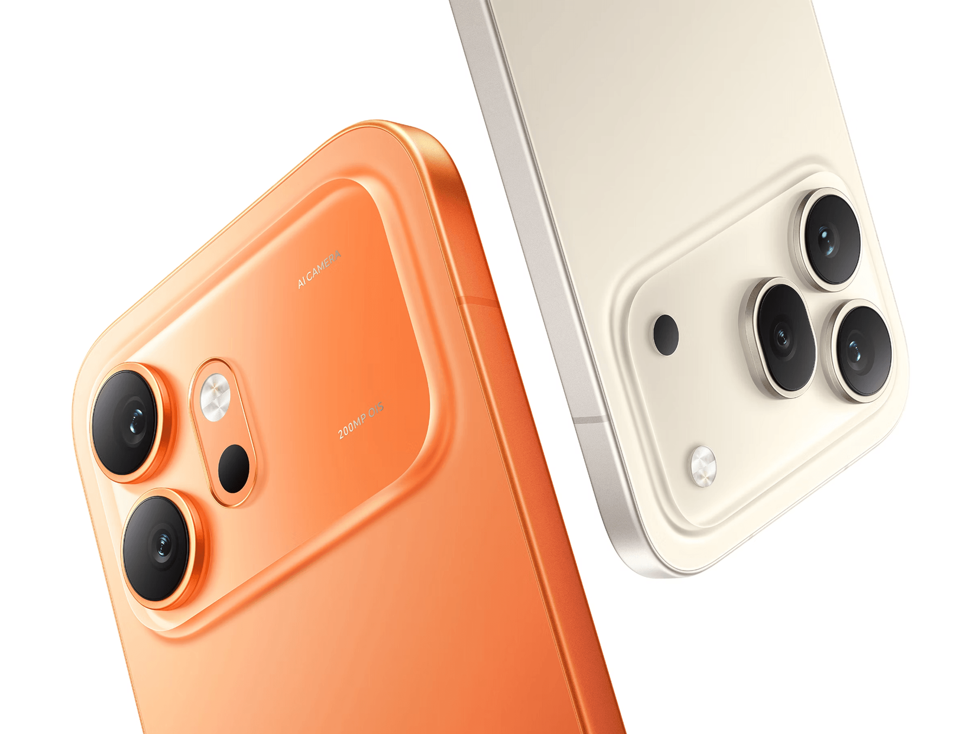 Honor 600 in orange and golden white