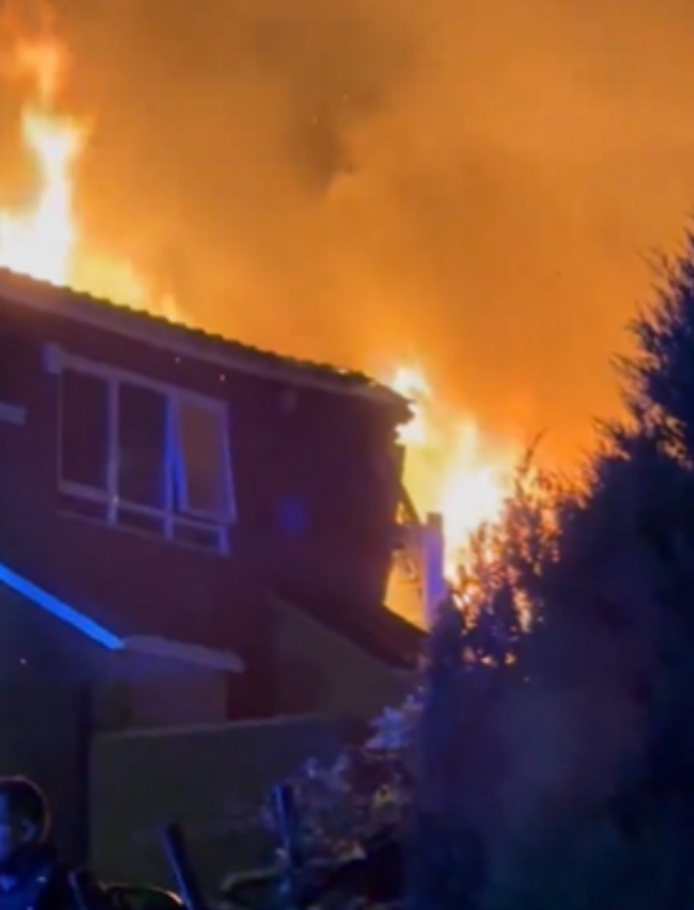 Horror fire engulfs multiple houses after huge 'explosion' in Newcastle