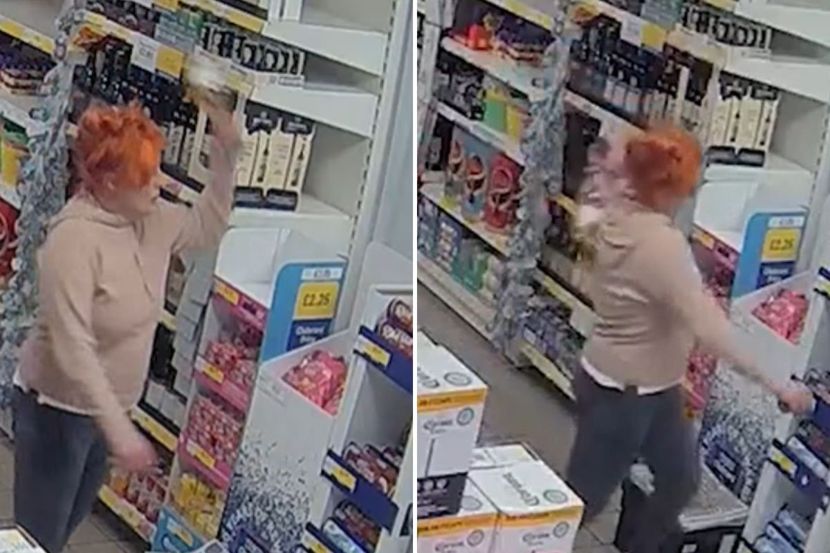 Horror moment woman lobs bottle of prosecco at Tesco worker just hours after being released from prison