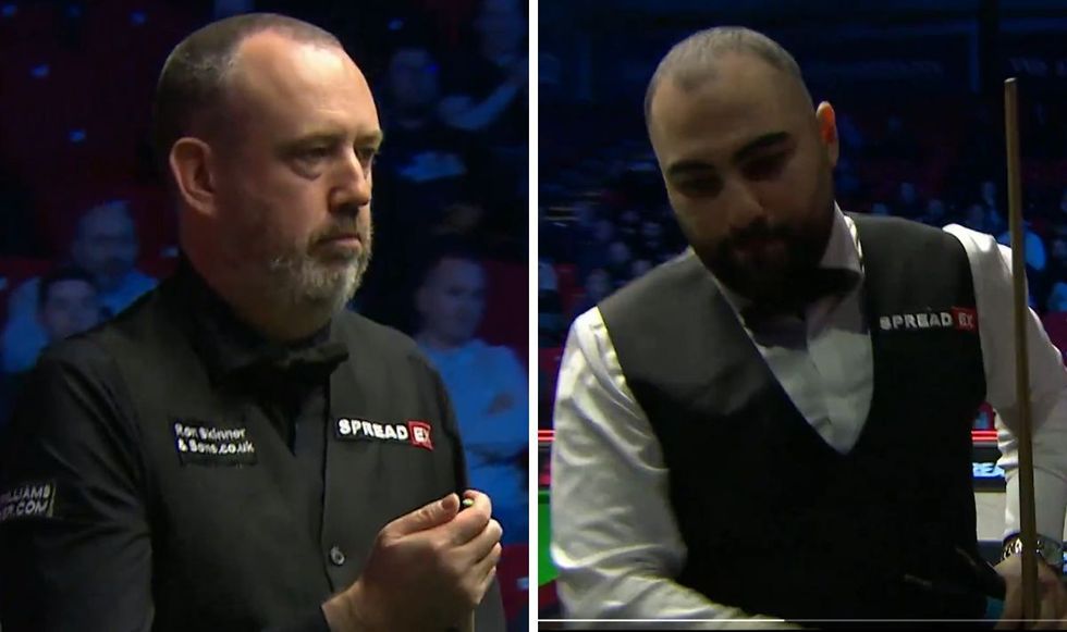 Hossein Vafaei snubbed a handshake with Mark Williams