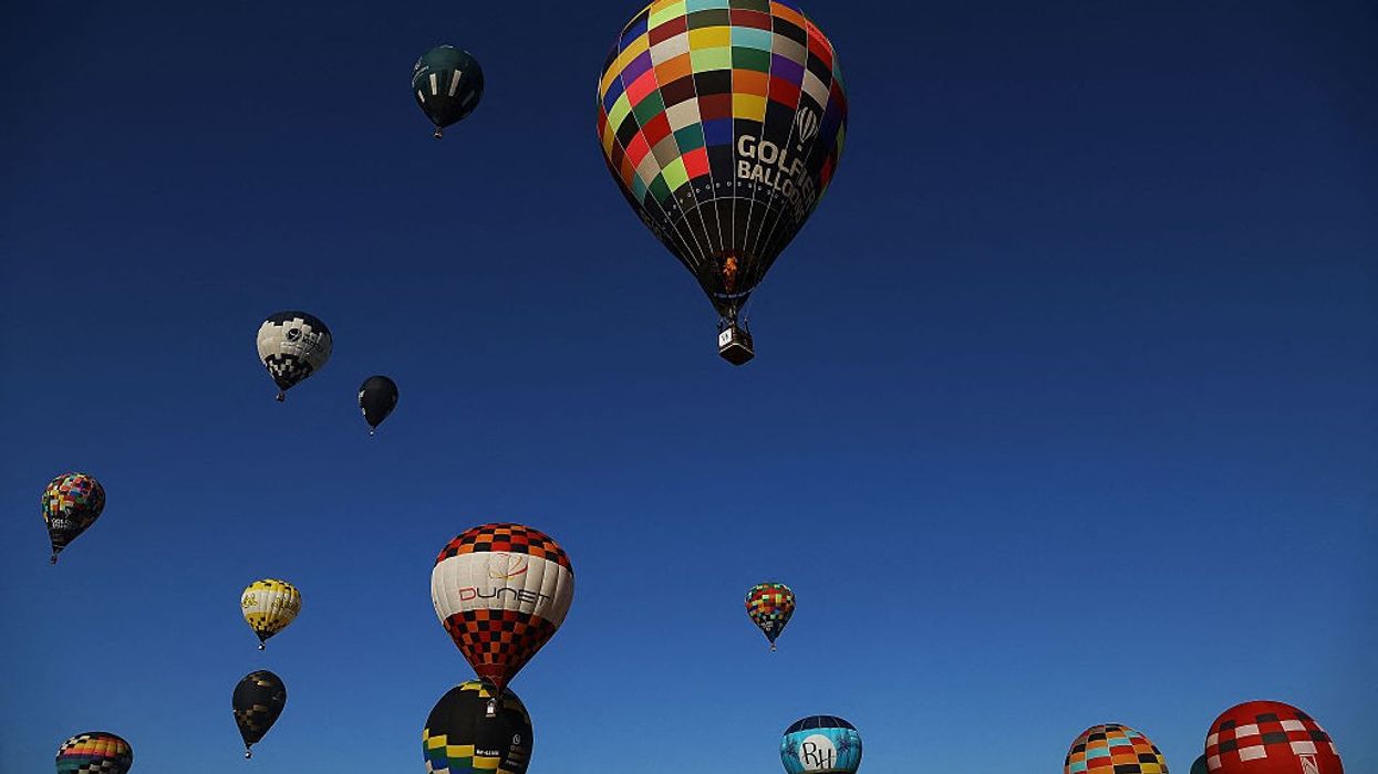 Hot air balloons are pictured during the 35th Hot Air Balloon International Festival, in Torres, Brazil