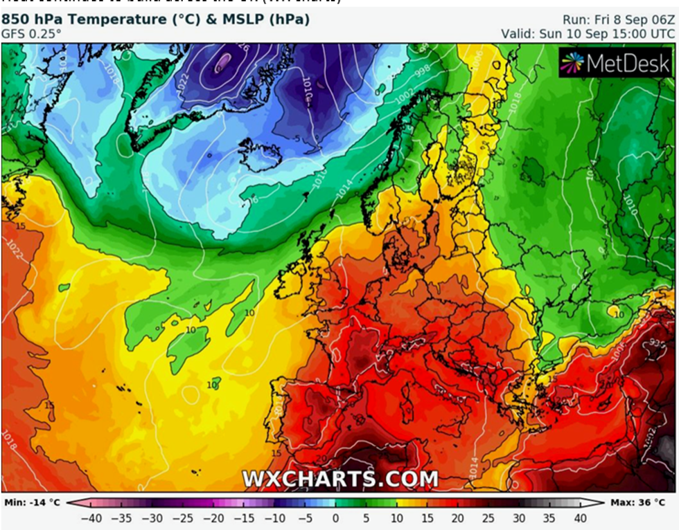 Hot weather continues through September