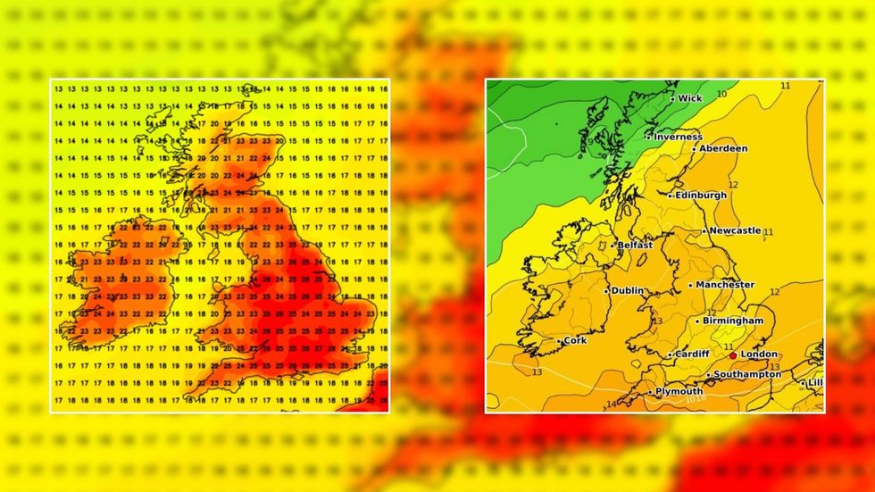 Hot weather maps