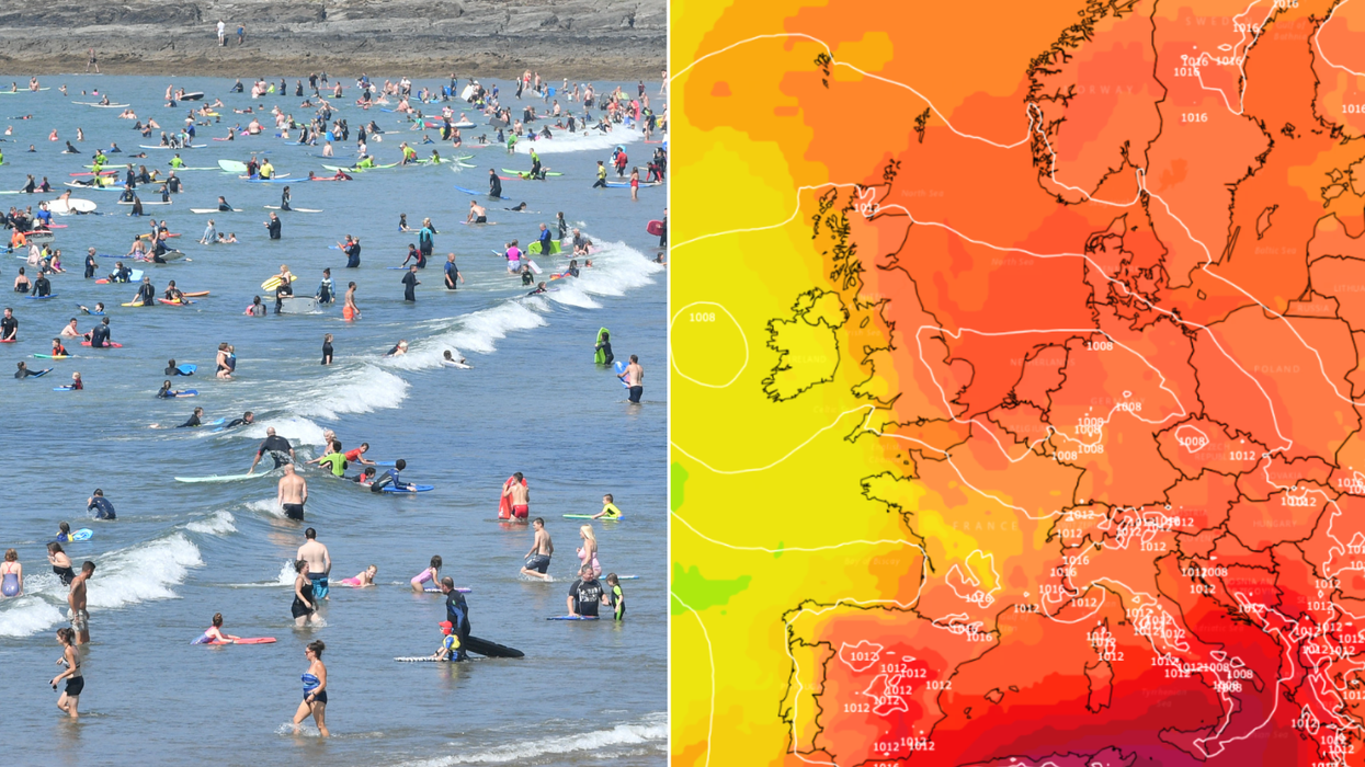 Hot weather UK/Weather map