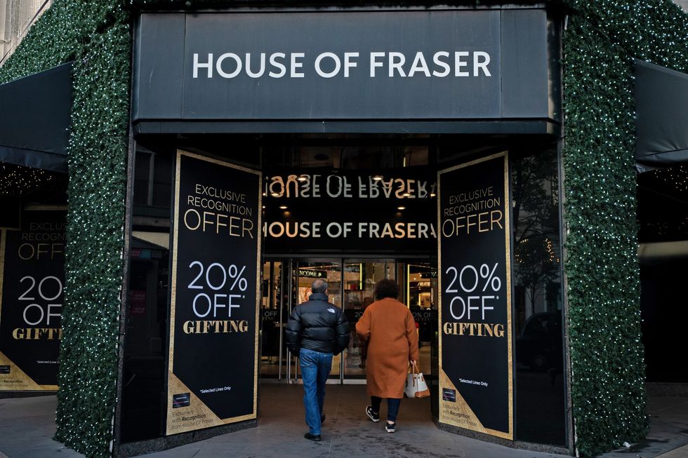 House of Fraser store sign 