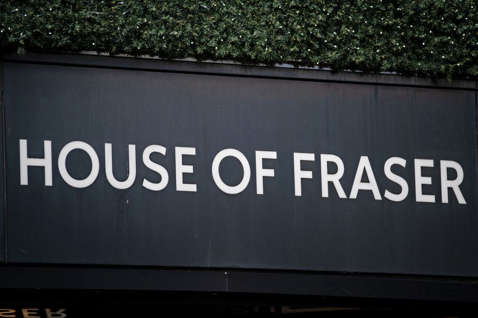House of Fraser store sign