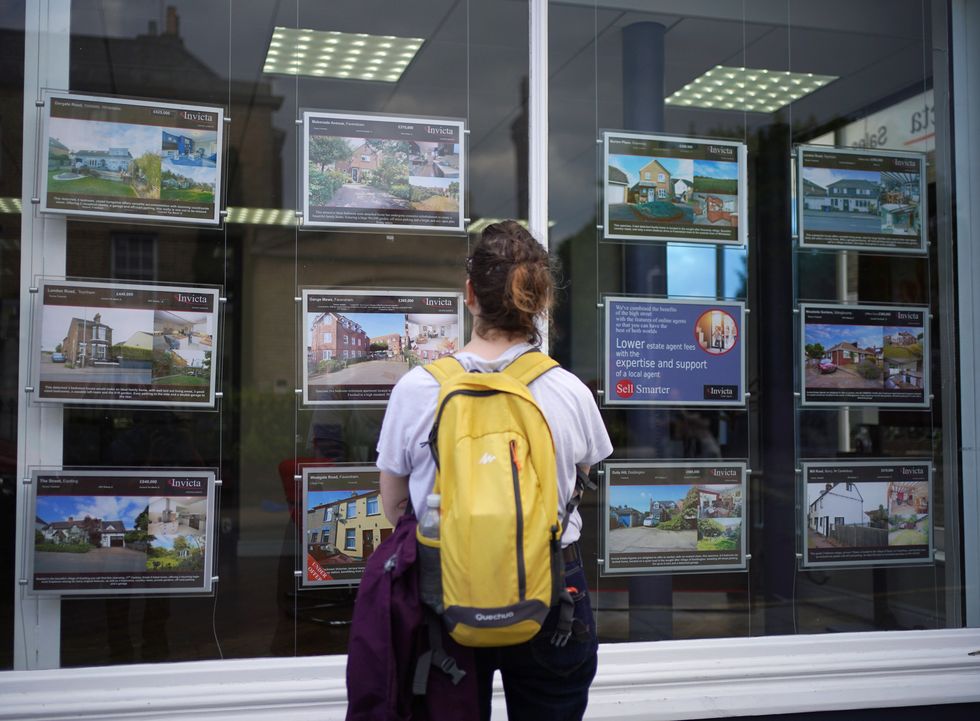 Houses for sale in  estate agent window