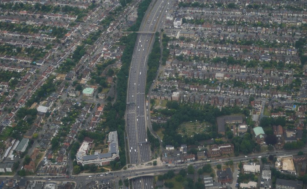 Houses in ariel view