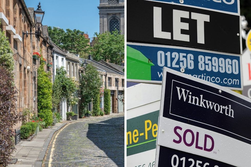 Houses in Edinburgh / For sale signs