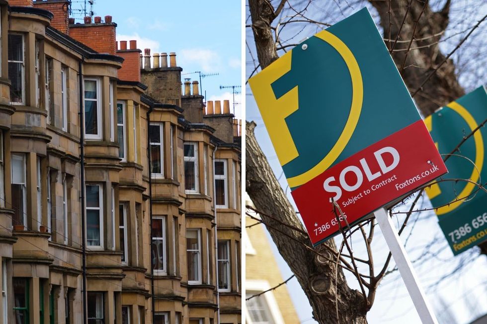 Housing in Scotland, Sold signs outside homes