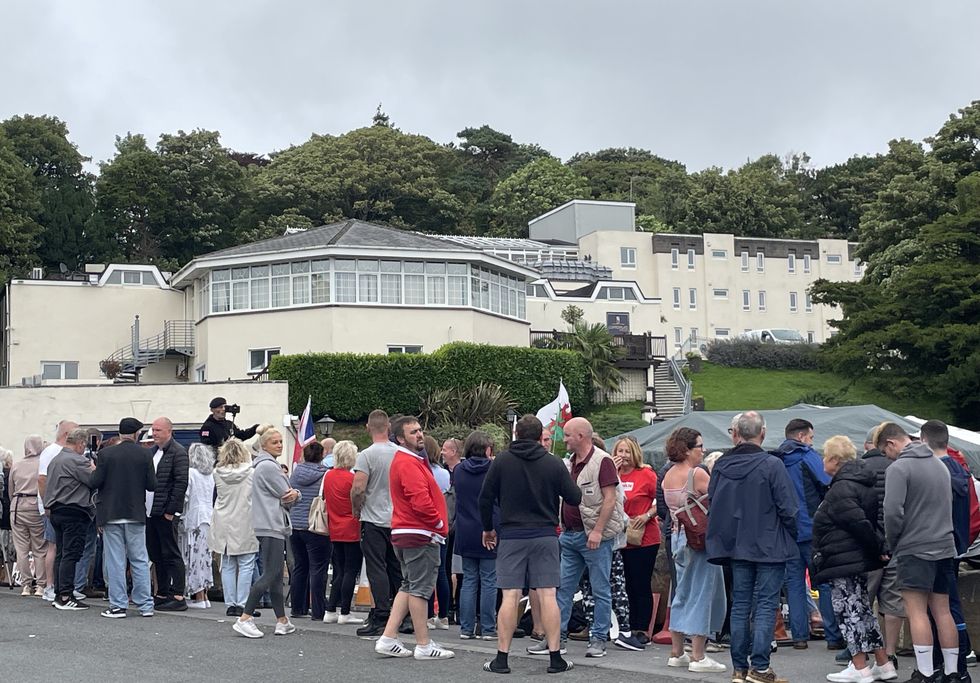 Housing migrants in hotels has led to protests, including in Llanelli