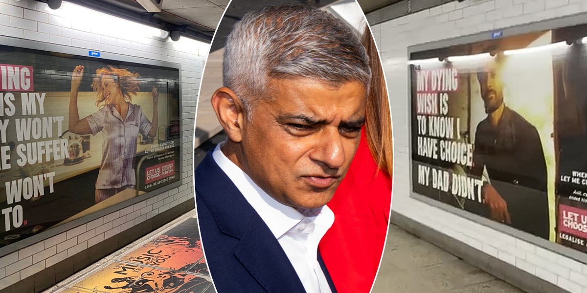 NextImg:Sadiq Khan slammed over 'crass and insensitive' assisted dying advert on London Underground - 'Shocking!'