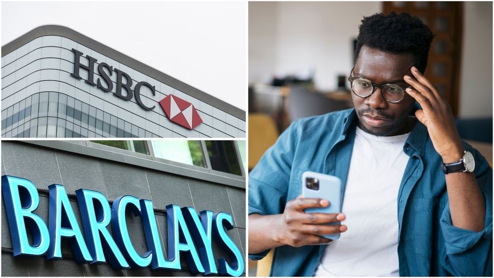 HSBC, Barclays and worried man