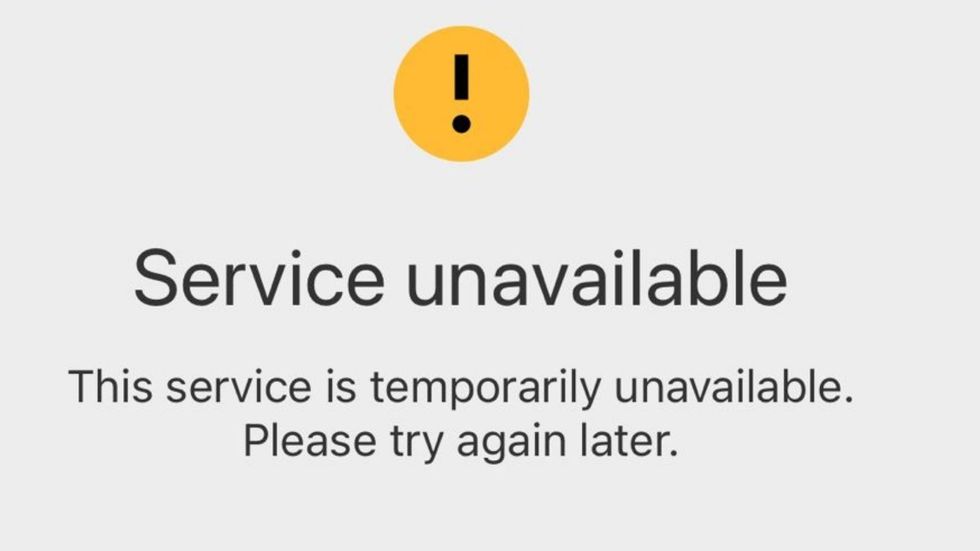 HSBC UK says 'service unavailable' when customer tries to log into mobile banking app