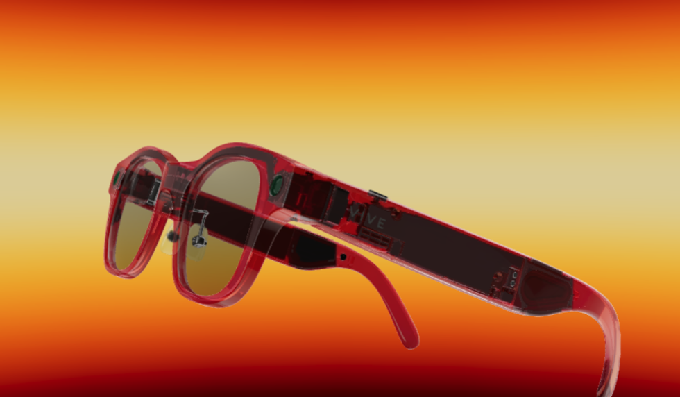 HTC Vive Eagle smart glasses in berry red
