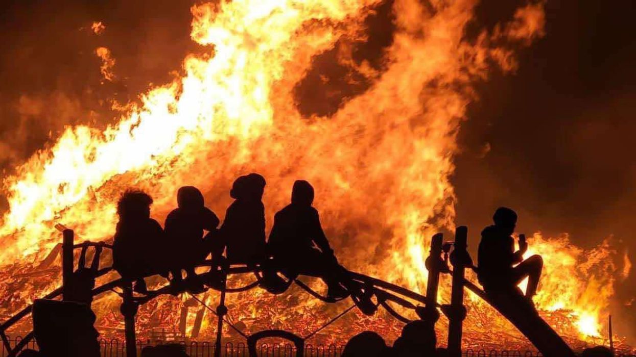 Huge bonfires set alight weeks before November 5 amid fears council was going to take them down