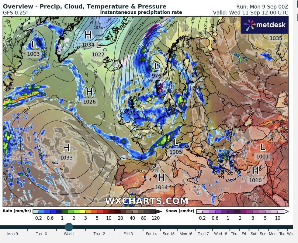 Huge low over Scandinavia to open the polar gates