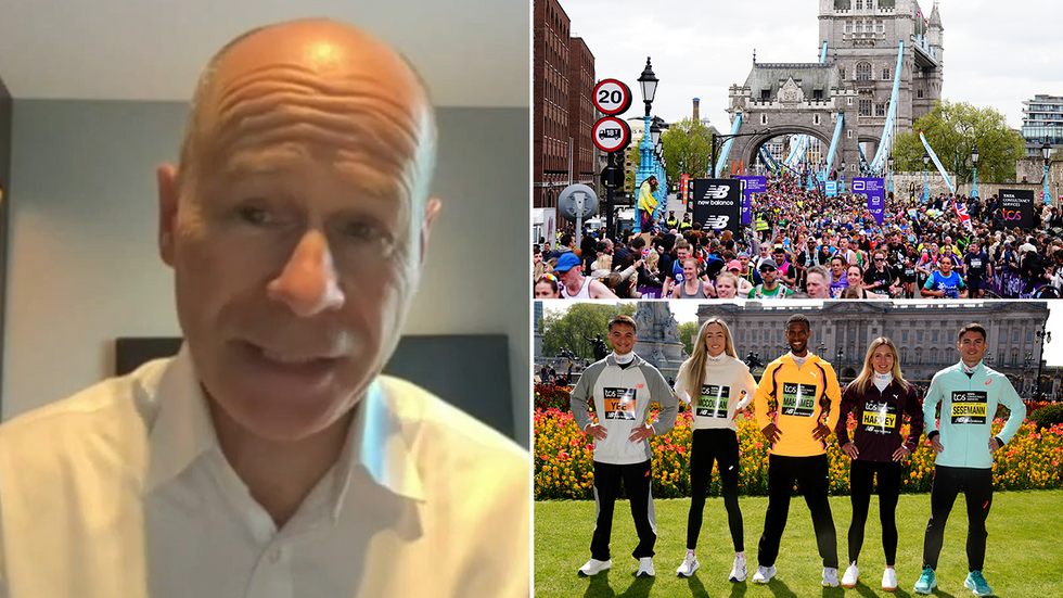 Hugh Brasher with London Marathon runners
