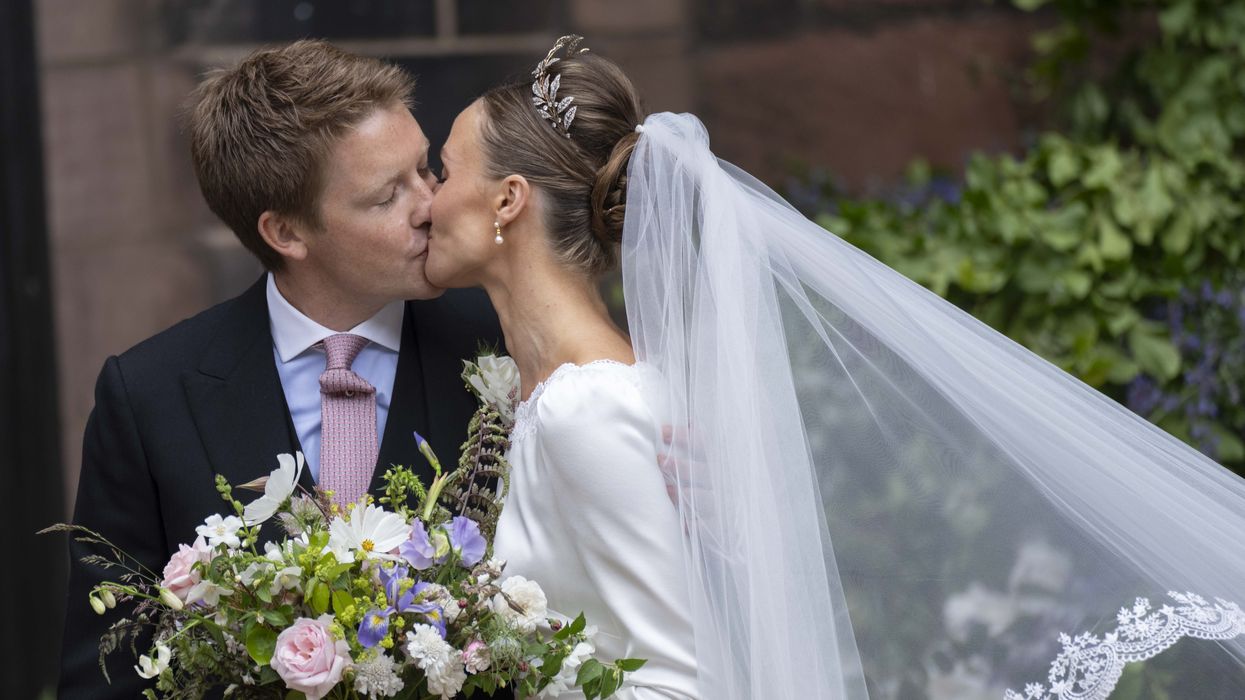 Hugh Grosvenor Duke of Westminster and Olivia Grosvenor Duchess of Westminster after their wedding