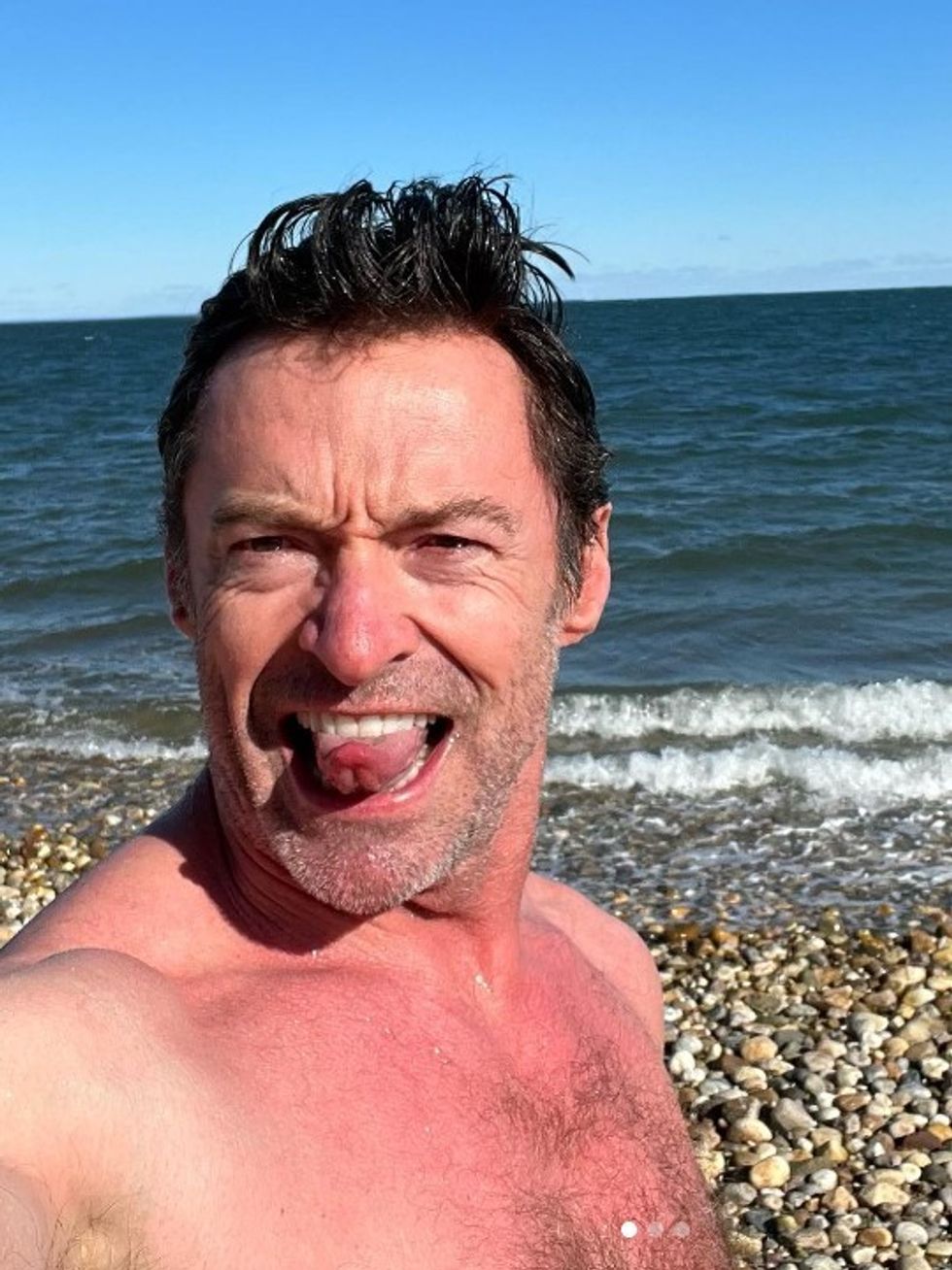 Hugh Jackman beach