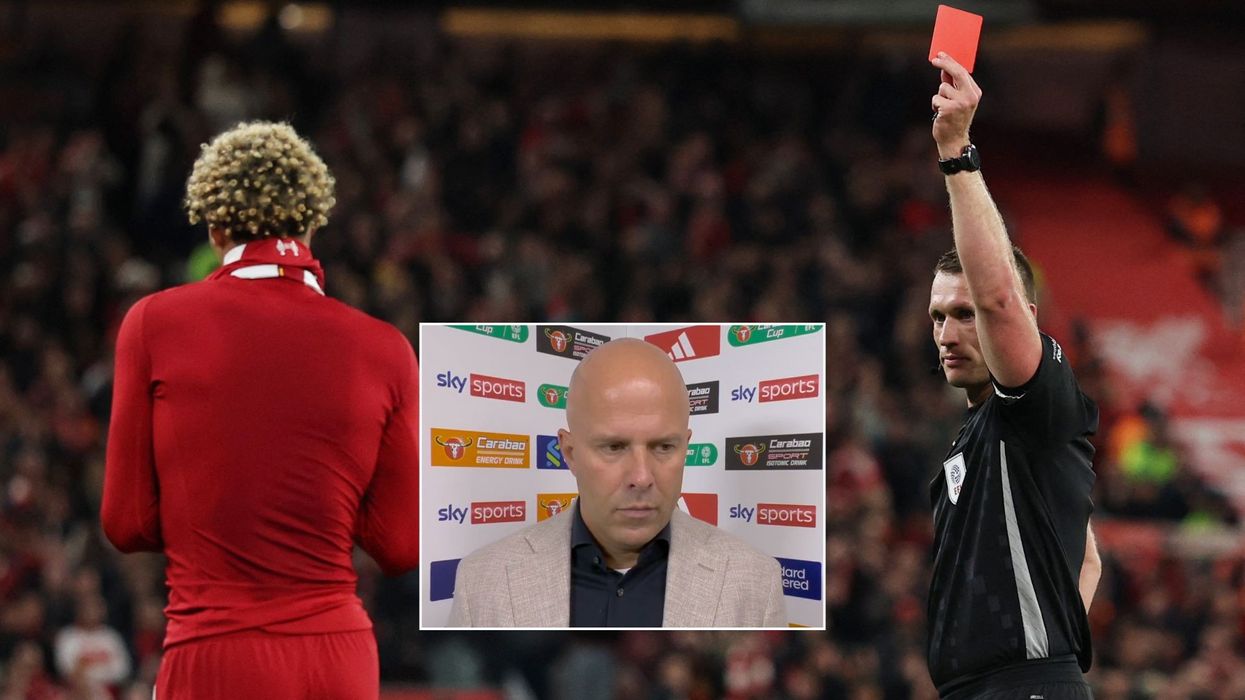 Hugo Ekitike breaks silence after 'stupid' red card in Carabao Cup
