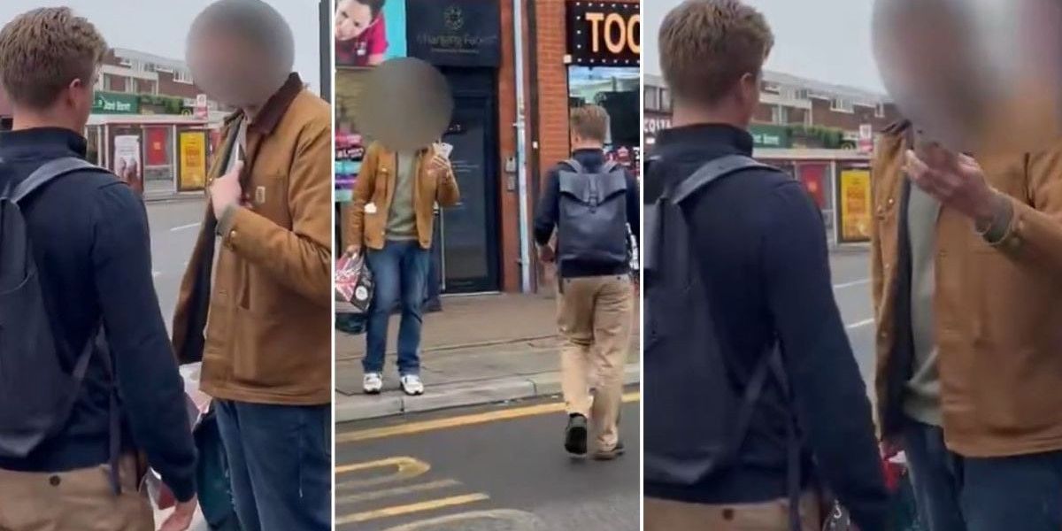 NextImg:‘You’re a Nazi!’ Watch the shocking moment aggressive anti-Union Jack activist ‘threatens’ Conservative
