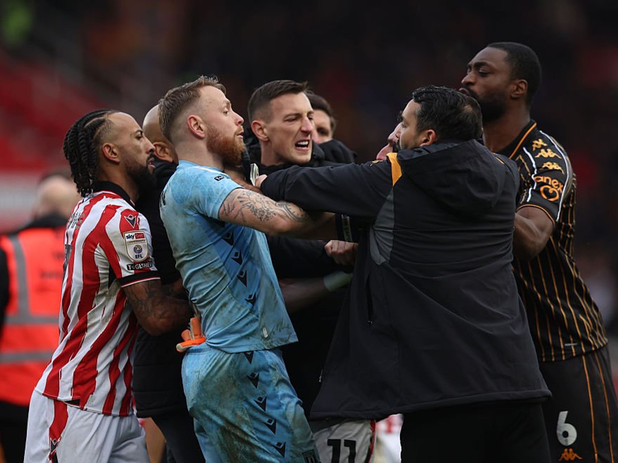 Hull City and Stoke City ended in complete chaos