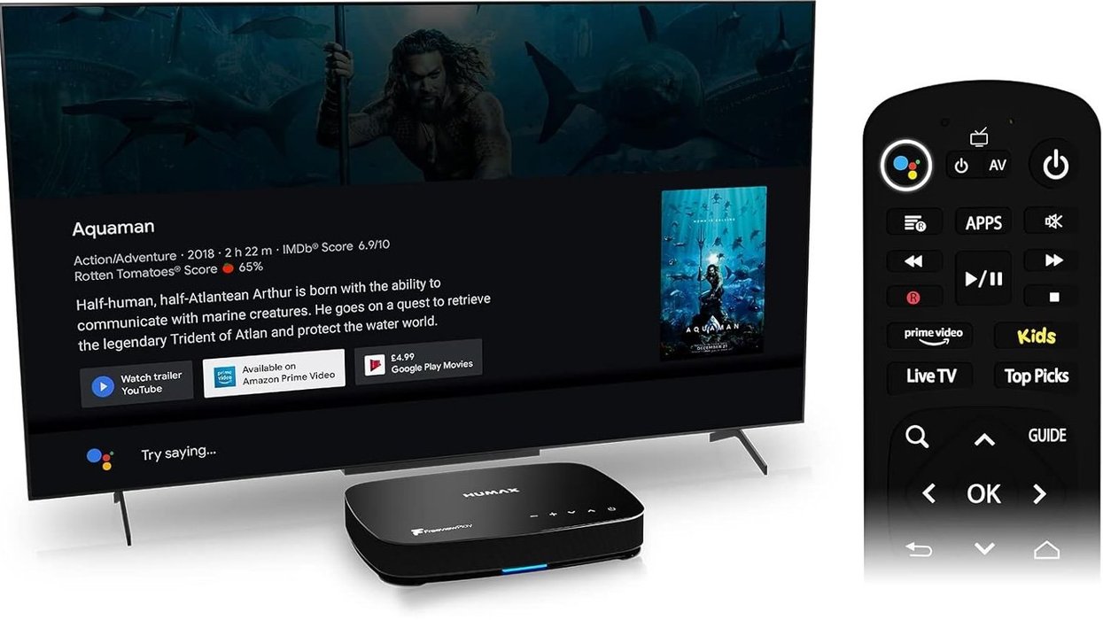 Humax Aura box with TV and remote