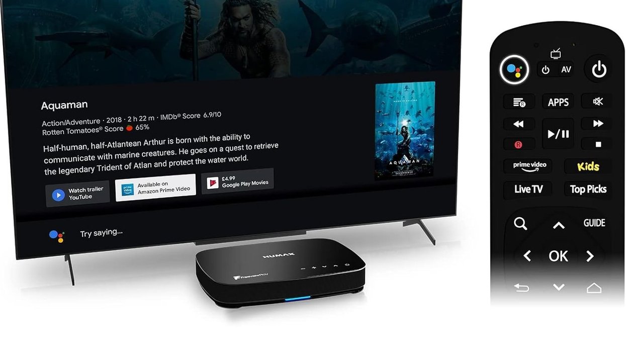 Humax Aura box with TV and remote