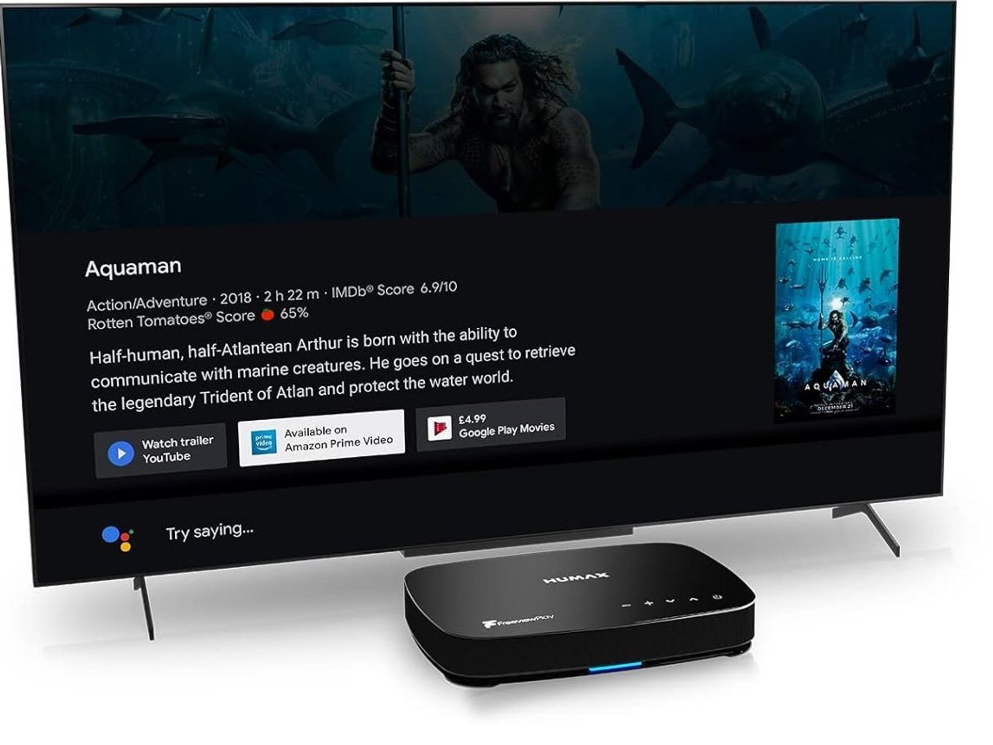 Humax Aura box with TV and remote