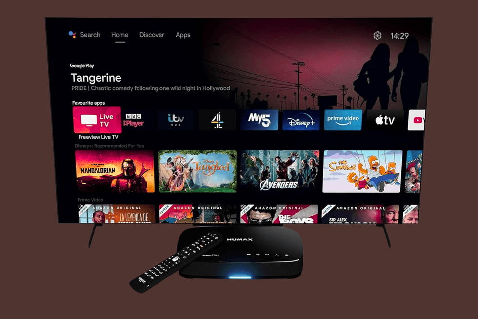 Humax Aura with TV and remote