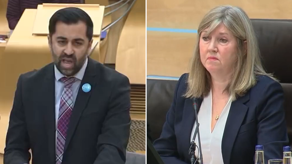 Humza Yousaf and Presiding Officer Alison Johnstone