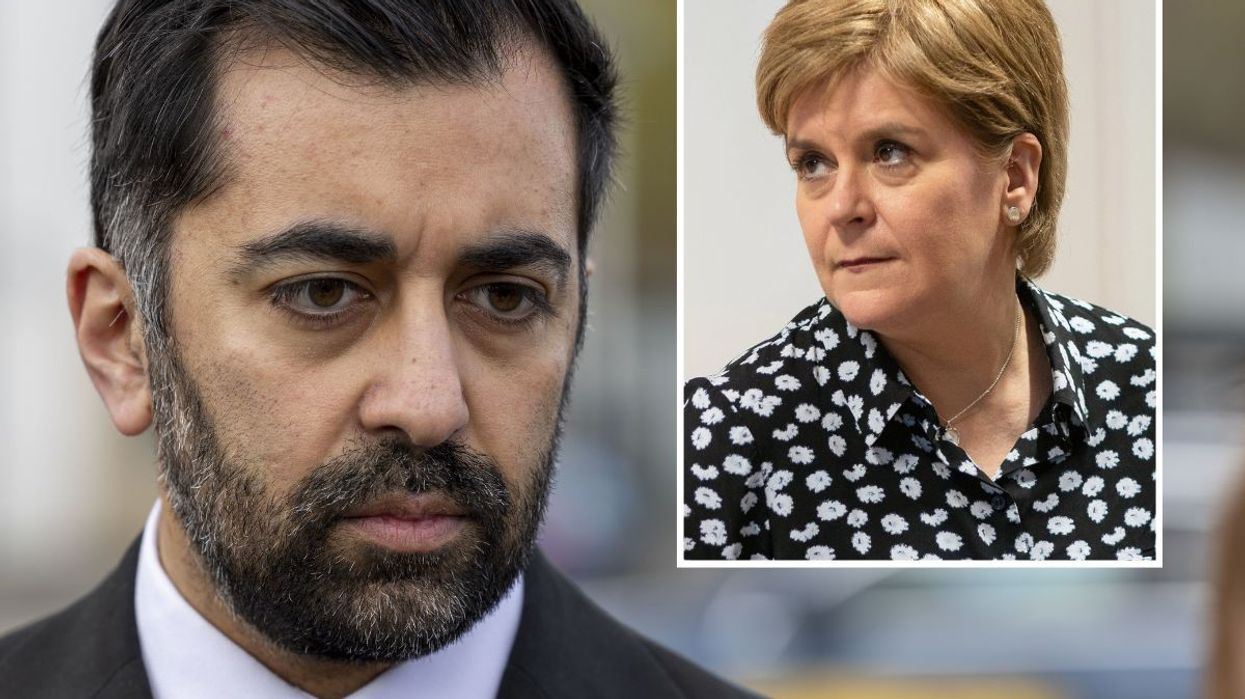 Humza Yousaf main image with inset of Nicola Sturgeon