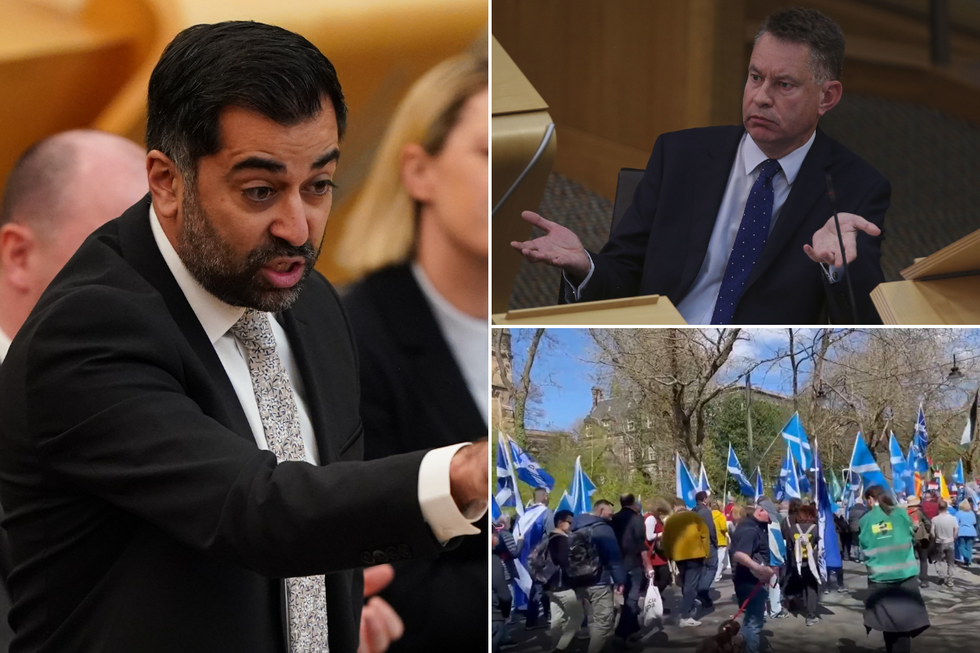 Humza Yousaf, Murdo Fraser, Scotland protests