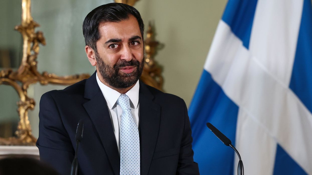 Humza Yousaf speaks during a press conference at Bute House,