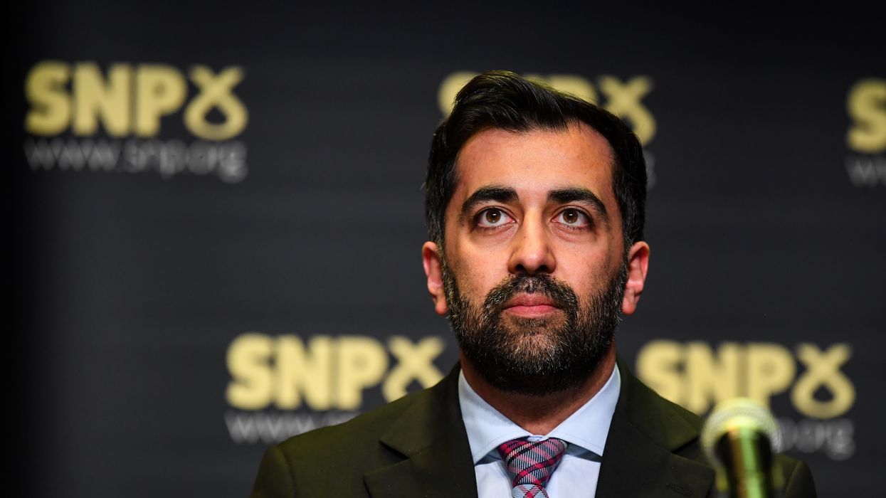 Humza Yousaf taking part in the SNP leadership hustings at the Town Hall in Johnstone