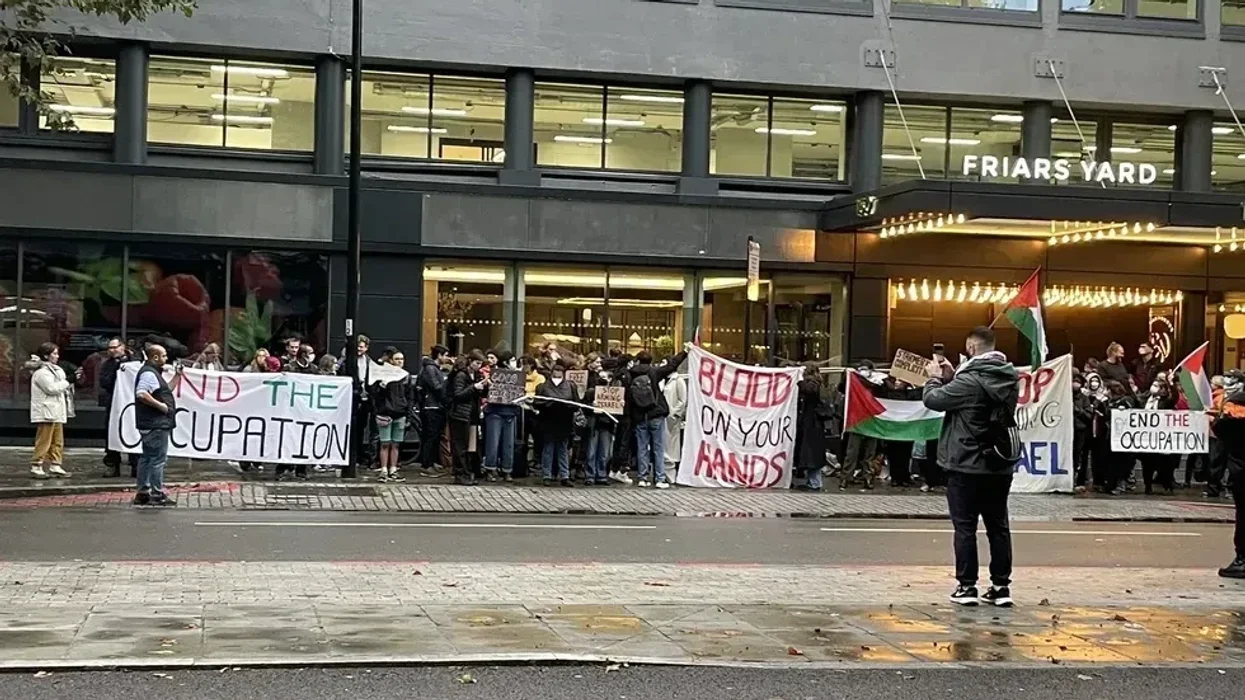 Keir Starmer's celebrations hijacked as hundreds of pro-Palestine activists protesting outside Labour HQ