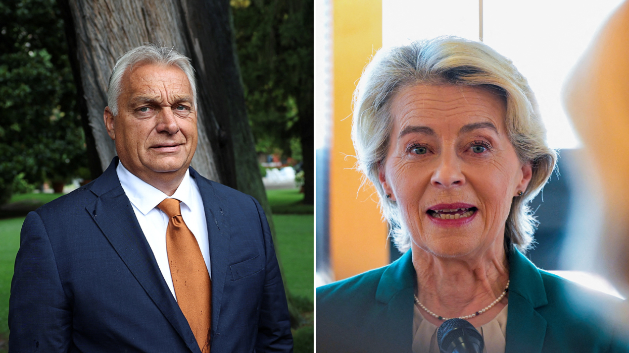 Hungarian PM Viktor Orban and European Commission President Ursula Von der Leyen