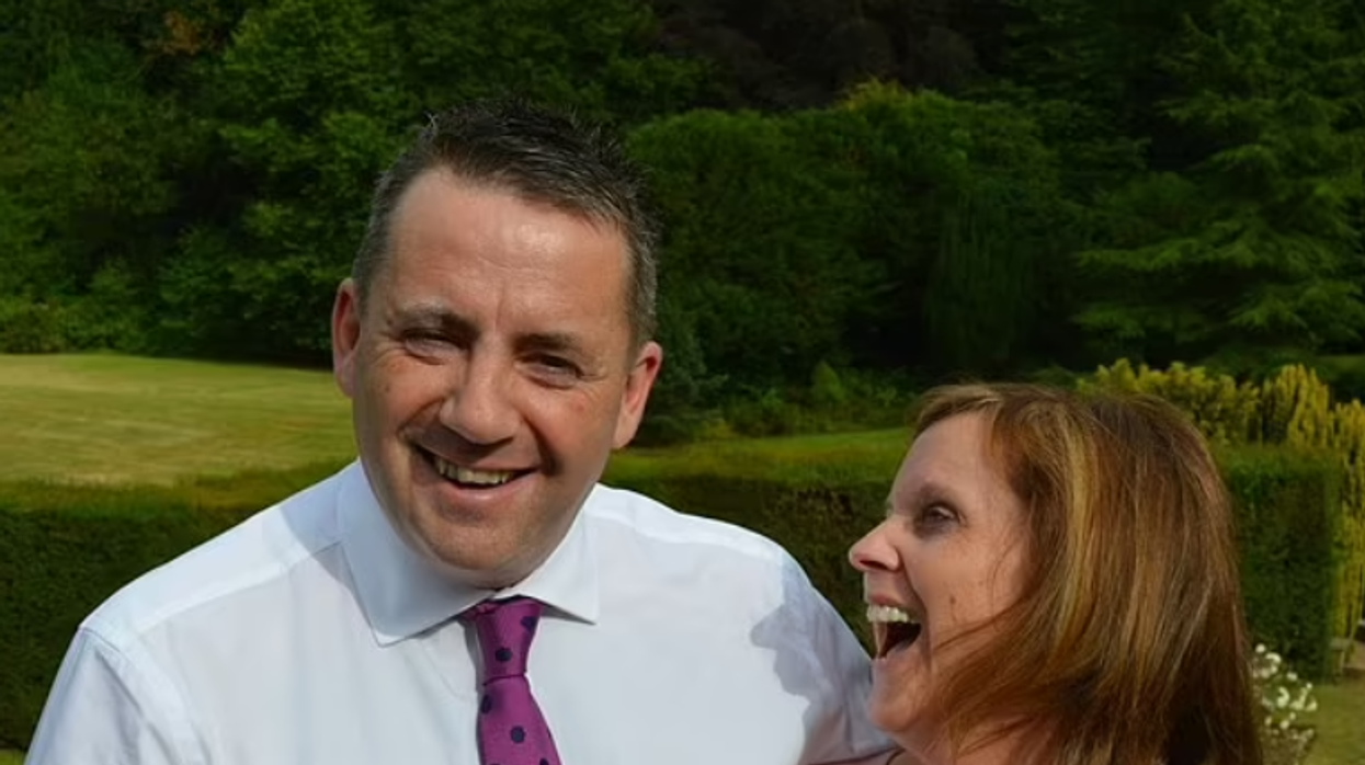 Hunt and wife