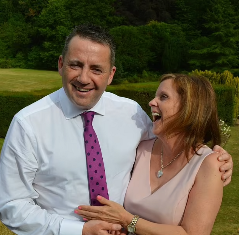 Hunt and wife