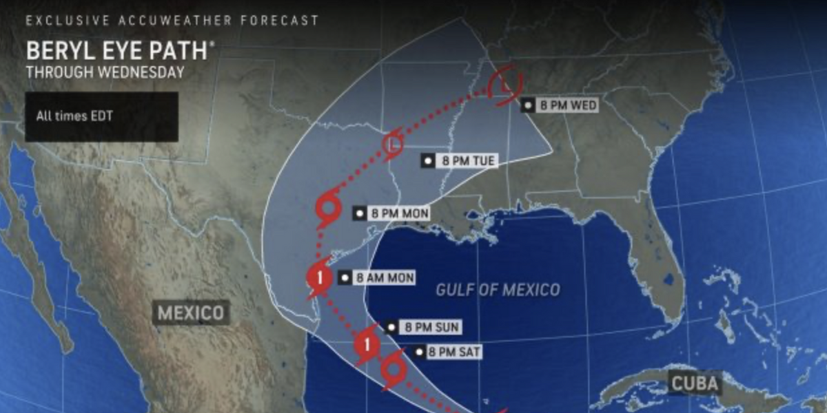 NextImg:Hurricane Beryl spark frenzied tornadoes after smashing into blazing heat dome over America