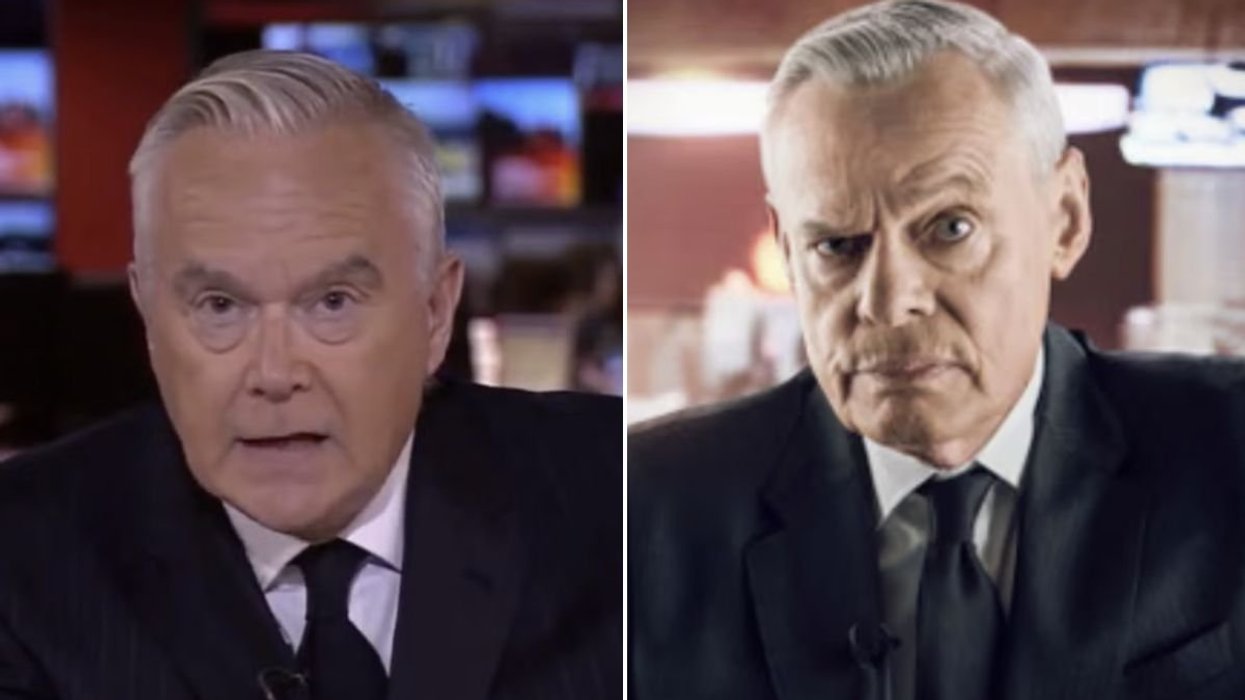 Huw Edwards and Martin Clunes