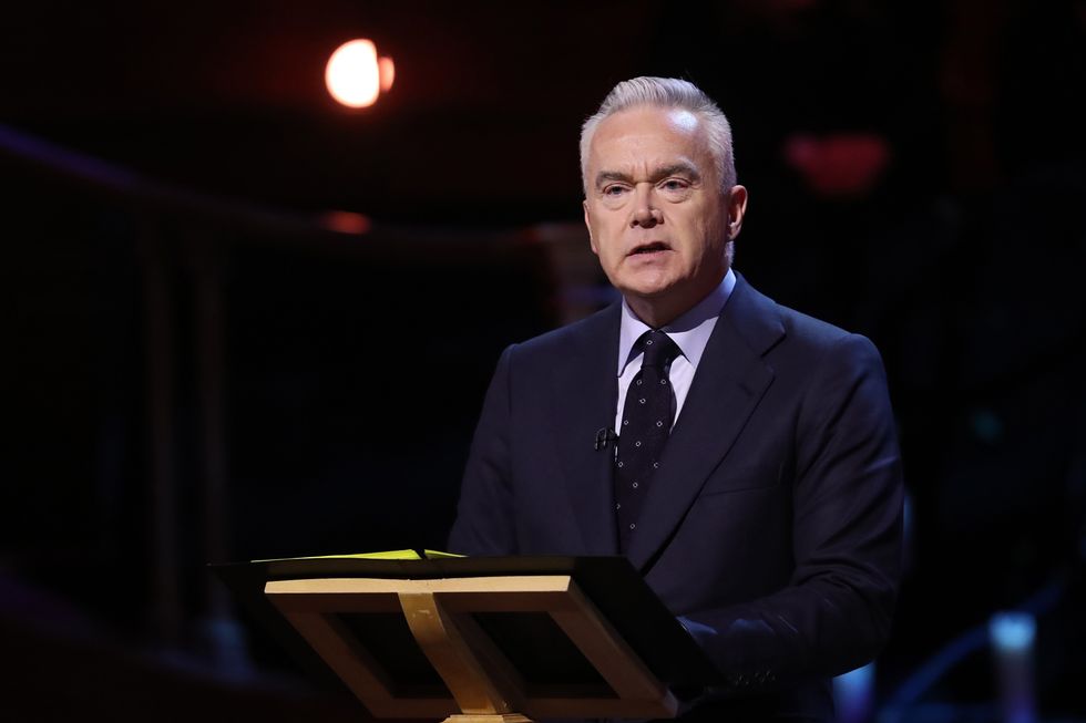 Huw Edwards speaking at a previous event