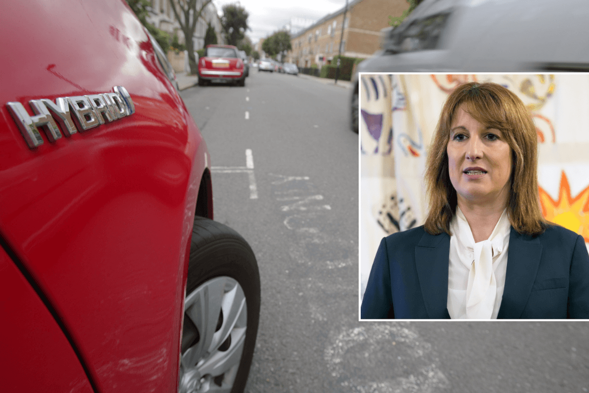 Hybrid car and Rachel Reeves