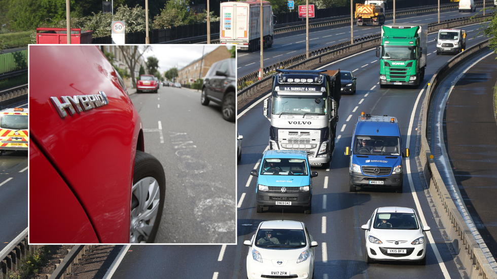 Hybrid car and UK road