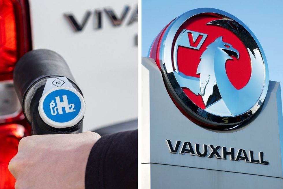 Hydrogen pump and Vauxhall logo