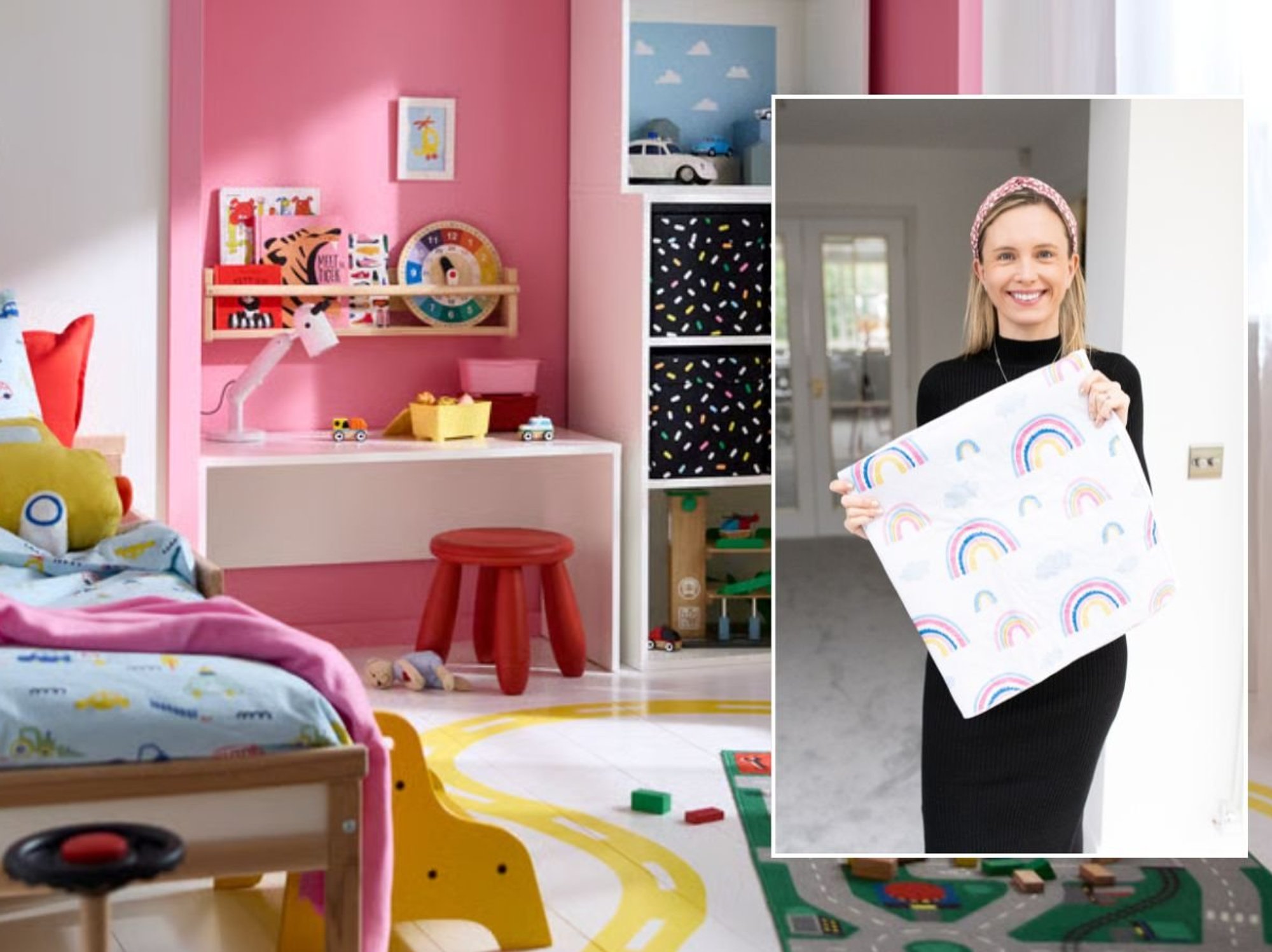 Hygge CEO Catherine Longland and child's bedroom